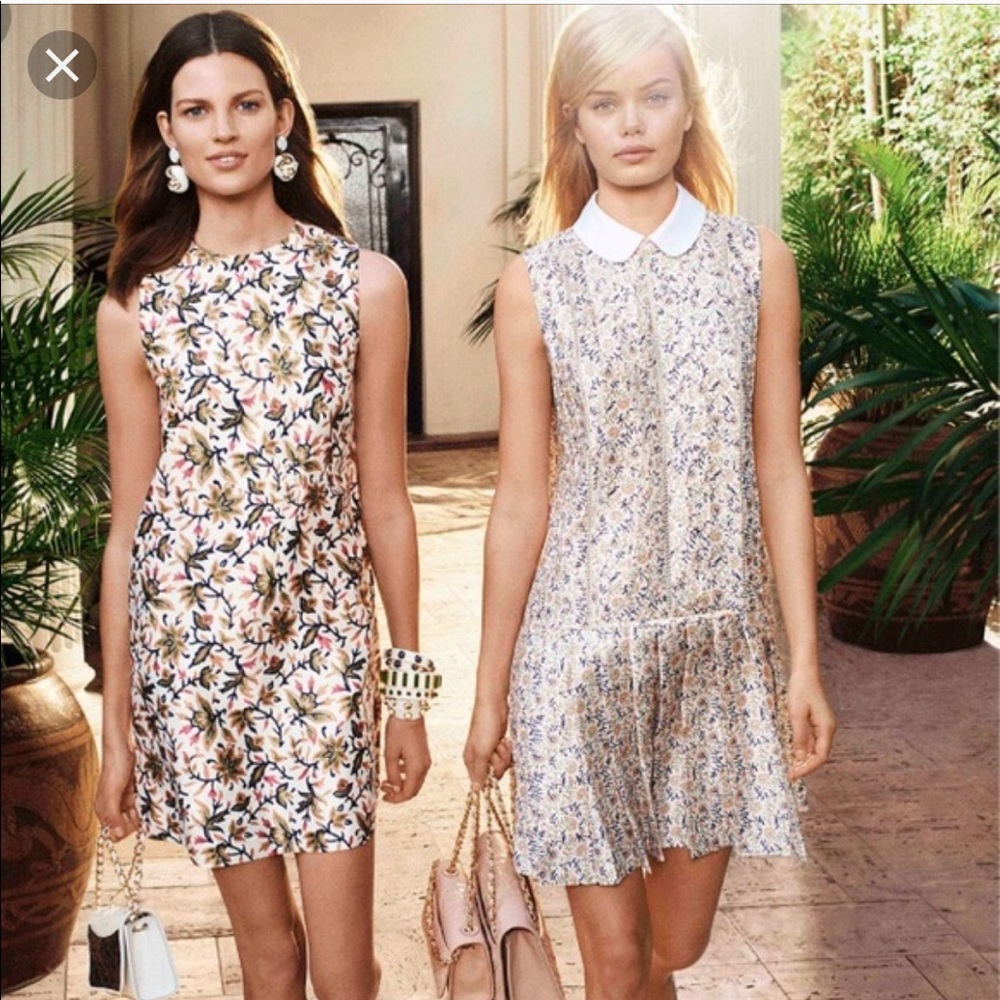Tory Burch Talia runway dress, removable collar